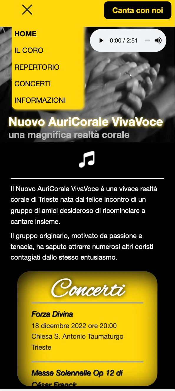 Home Page del sito del Nuovo Auricorale VivaVoce